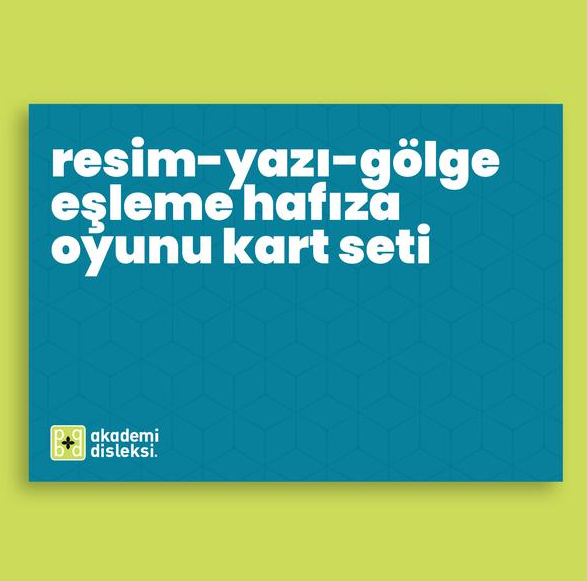 Resim-Yazı Gölge Eşleme Hafıza Oyunu Kart Seti (7 syf oluşmaktadır)