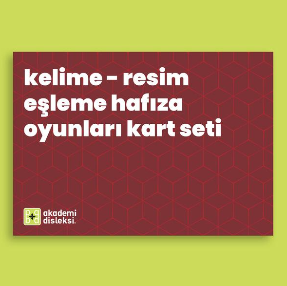 Kelime - Resim Eşleme Hafıza Oyunları Kart Seti (22 syf oluşmaktadır)