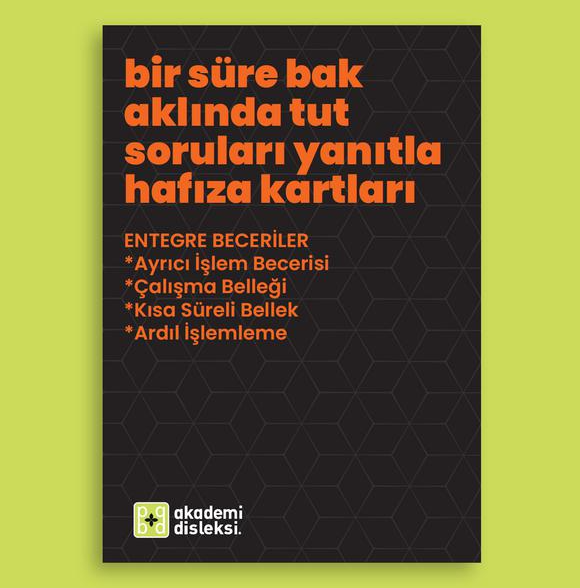Bir Süre Bak Aklında Tut Soruları Yanıtla Hafıza Kartları (7 syf oluşmaktadır)